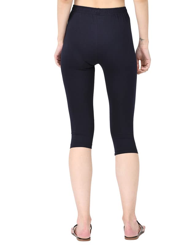 Image of Robinbosky Premium Stretchable Cotton Capri Legging for Women | Suitable for Formal wear & Casual wear | High-End Elastic Makes. The Leggings Squat Proof and Durable for Travel, Yoga, & Workout.