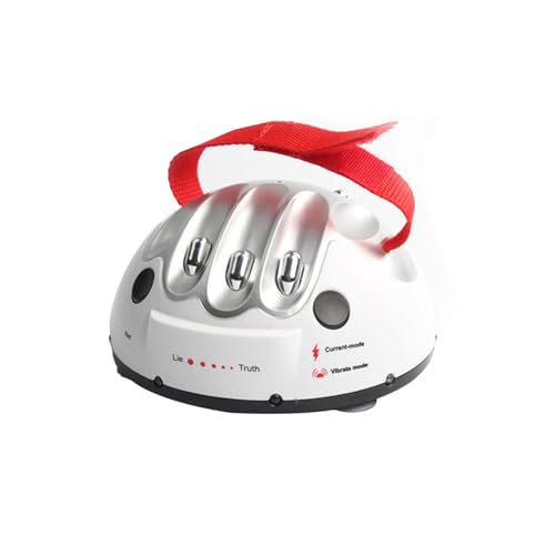 Juego De Detector De Mentiras con Descarga Eléctrica: Prueba De Polígrafo con Batería | Juguete De De Verdad O Desafío con 5 Indicadores LED De Nivel De Mentira Y Botón Analizador para Divertid