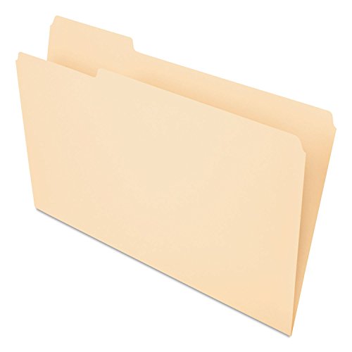 Pendaflex Essentials 753 File Folders, Straight Cut, Top Tab, Legal, Manila, 100/Box