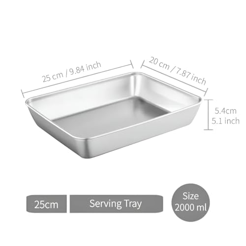 Image of Large Stainless Steel Food Containers Rectangle Food Storage Box Leak Proof Plastic Lid Airtight Meat Storage Container for Fridge Kitchen (3) (3)