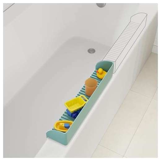 Best garden tub splash guard Bathtub Splash Guard for Tub - 2Pack Silicone Tub Water Splash Guard with 4 Suction Cups, Bath Toy Holder, Tub Play Shelf for Kids, Bathtub Side Splash Guard Tray, Toddler Bathroom Essentials, Aqua