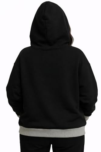 Image of RodZen Cotton Fleece Oversized /Loose Fit Hooded Sweatshirt Full Sleeves Solid Jumper Hoodie for Women /Girls