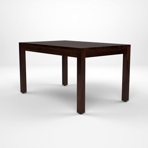 Image of Luxury Solid Sheesham Wood 6 Seater Dining Table Set with Cushioned Chairs | Wooden 6 Seater Dining Table with 6 Chairs | Premium Home Furniture| Hotels Restaurant (Finish Type-Walnut)