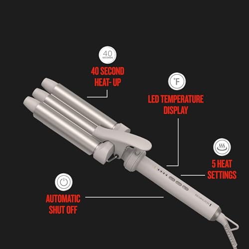 Image of Remington 5-in-1 Curling Wand Set - Interchangeable Ceramic Curling Iron for Beach Waves, Loose & Tight Curls, Multi Styler Hair Tool, Fast Heat, Salon Results at Home (Pack of 2)