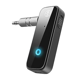 Bluetooth 5.0 Aux Adpater for Car, 2 in 1 Bluetooth Transmitter and Receiver, Wireless Bluetooth Receiver for Car, Stereo Systems, Headphones and Speaker