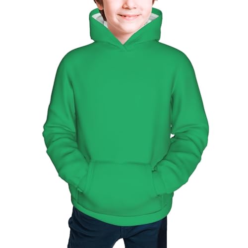 Forestgreen Kid Hoodies Boys Sweatshirts Girls Pullover with Pocket3
