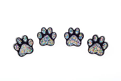 Image of FD&D Multiple Use Shining Screw Cap, Silver Paw Pattern with M5 Machine Screw