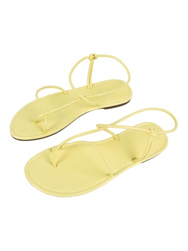 Image of GORGLITTER Women's Summer Sandals 2026 Strappy Slingback Flats Dressy Cute Beach Vacation Slides