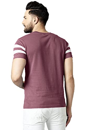 Image of RodZen Men's Polyester Round Neck Regular Fit Striped T-Shirt (Combo Pack of 2)