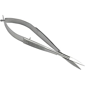 Millan Collection 4.5inch Straight Stainless Steel Squeeze Scissors – Facial Hair Scissors, Eyebrow Trimmer, Grooming Scissors for Shaping, Ear, Nose, Nostril and Mustache Trimming (MC-45SIS)