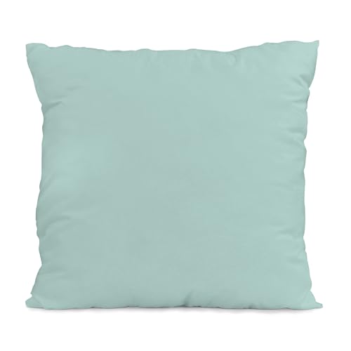 Parure de lit menthe 140x200 bicolore pastel collection basic - 4