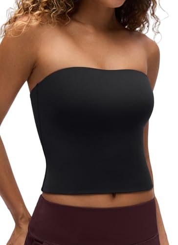 CRZ YOGA Butterluxe Double Lined Tube Tops for Women - Going Out