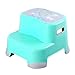 MTYLX Inicio Portátil Paso de Heces, Heces Paso Espesar Niño de Los Niños de Plástico Lavabo Pad Escabel Bebé Escaleras Antideslizante Ascendente Escalera de Baño Del Fregadero de Cocina,Verde
