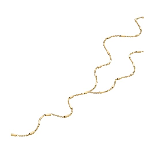 Image of Fossil Women's Ellis Toi Et Moi Gold-Tone Brass Station Necklace