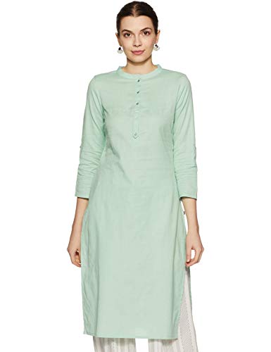 Image of W for Woman Women's Cotton Straight Fit Straight Kurta