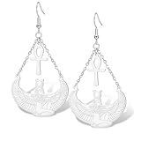 Boucles d'oreilles déesse égyptienne : Isis était la divinité féminine la plus puissante de la mythologie égyptienne antique, était la déesse mère et la déesse perpétuelle de la lune, la vie, la magie, le mariage, les sorts, la maternité, la guérison, la sagesse et la fertilité, symbolisant la protection et la transformation, pour apporter chance, confort et aider le porteur à garder une attitude positive dans l'adversité ;