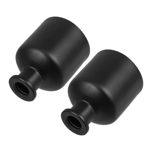 MOLUCKFU 2 Piezas Botellas de Vidrio Difusoras Mate Negro para Ambientadores Hogar Mikado y Aceites Esenciales Portátiles para Baño Dormitorio y Oficina