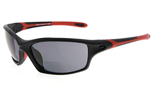 Image of Eyekepper Bifocal Sunglasses for Women Men, Rectangular Frame | Outdoor Sports Bifocal Reading Sunglass, with Readers Built in, Mens Tinted Sun Reader Bifocals, Ladies Cheater,Wrap Half Rim