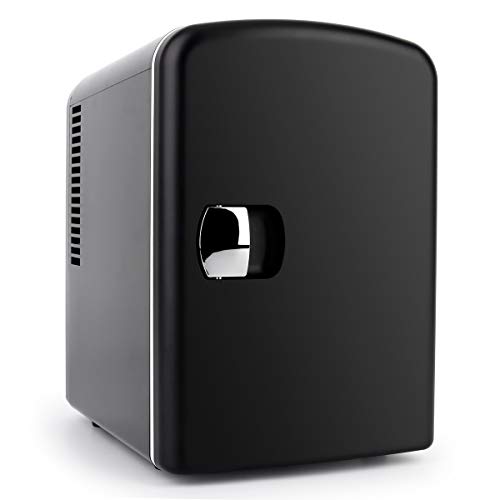 PERSONAL CHILLER 4L Mini Fridge 6 Can Portable Cooler & Warmer Compact Refrigerators?Black?