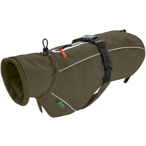 HUNTER Hundemantel NORDBY, Farbe: Oliv, wasserdicht, warm gefüttert, reflektierend, ideal für Outdoor-Abenteuer, schützt vor Kälte & Nässe, maschinenwaschbar, Größe: 35
