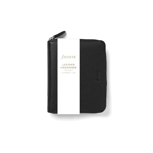 Filofax Pocket Compact Zip Norfolk Terminplaner, Schwarz