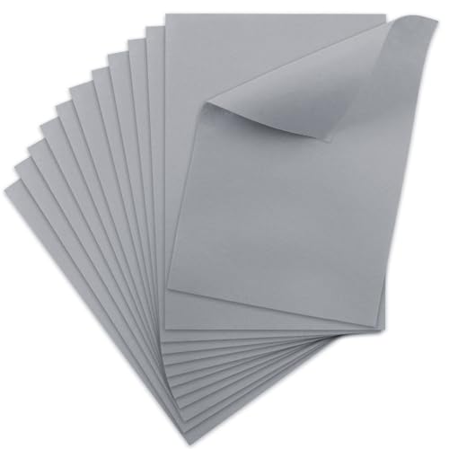 HARSKIYER Grey Felt Fabric Sheets 12 Pcs 7 x 11 Inch Stiff Felt Squares for Sewing Crafts DIY Projects Patchwork Embroidery (1mm Thick)