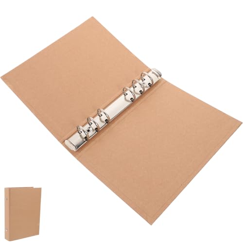 DECHOUS クラフトペーパーバインダーカバー 耐久性抜群 簡単操作 ルーズリーフ対応 学生 教員向け オフィス 教室用ノートカバー