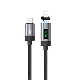 日本の中小企業 MSL FORCE USB-C 変換用ケーブル Type-C to lighting 27W PD 480Mbps f67 f68 lighting コネクタ 1個 デジタル表示タイプ [2m]