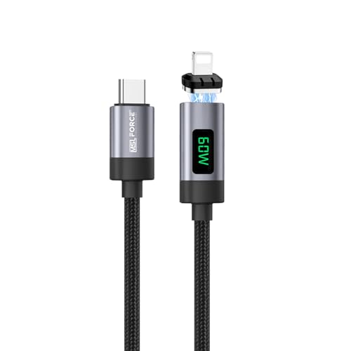 ���{�̒������ MSL FORCE USB-C �ϊ��p�P�[�u�� Type-C to lighting 27W PD 480Mbps f67 f68 lighting �R�l�N�^ 1�� �f�W�^���\���^�C�v [2m]