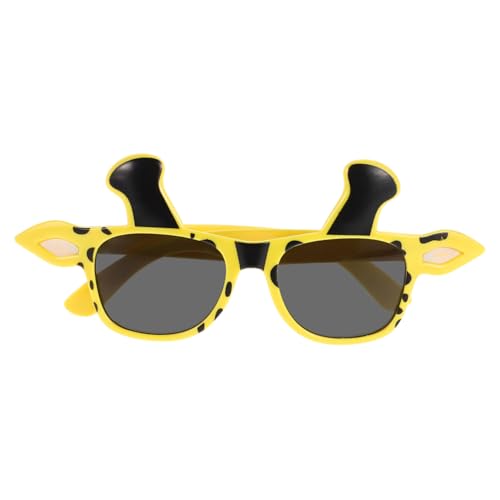 ROMISBABA Gafas De Vestir Jirafa Favores De La Fiesta De Disfraces Gafas De Sol Cosplay Gafas De Sol Creativas De Cumpleaños Gafas De Animales De La Selva Gafas De Disfraz Yellow El Plastico