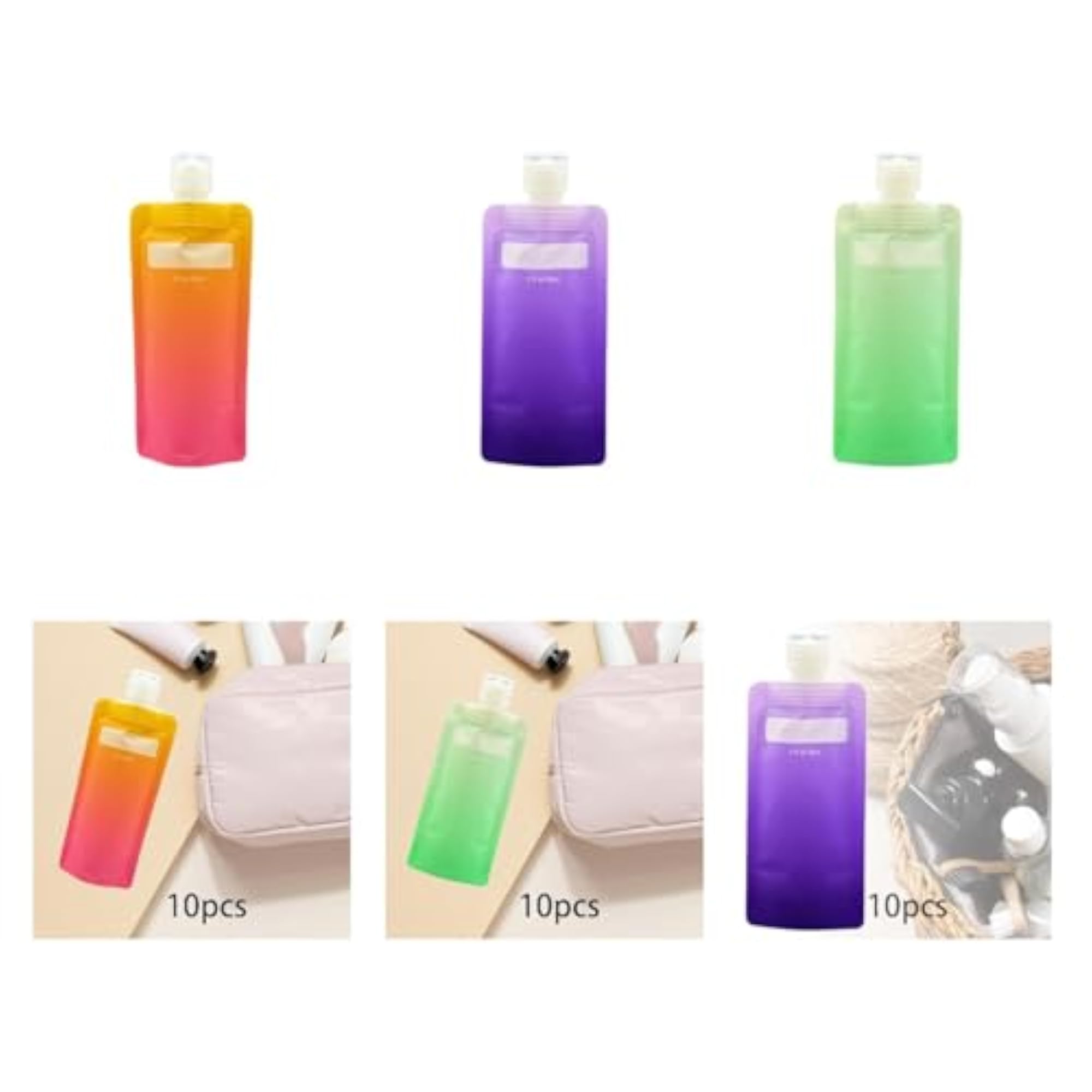 90ml Liquid Packaging Bag for Shampoo, Orange