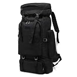 Kabxhueo Hiking Camping Backpack 60L-80L Military Tactical Backpack for Travelling Waterproof Survival Bag Large Molle Rucksack for Men for Travel Camping Hunting Fishing