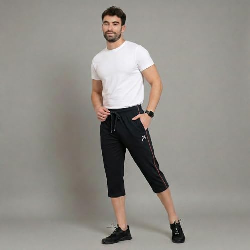Image of Amul Comfy Men's Cotton Rich Solid Capri