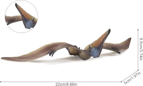 Image of FUNFOB Dinosaur Toy Figure Pterosaur Dinosaur Toys for Kids & Adults PVC Multicolour | Flying Flat Dino