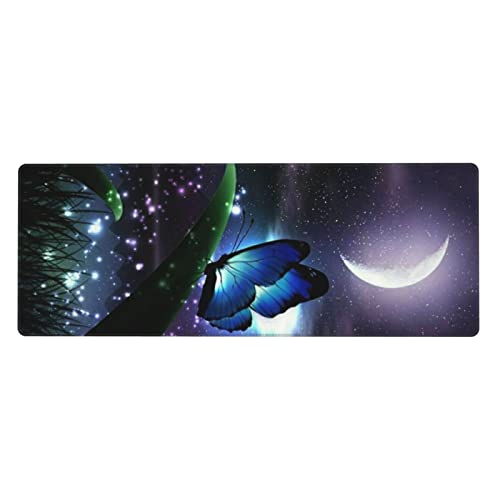 Tapis de souris de jeu XXL papillon aux finitions haut de gamme pour bureau