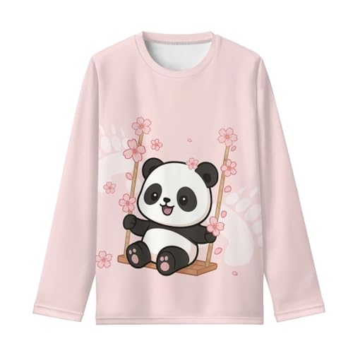 Image of Girls Long Sleeve Shirts Casual Crewneck Soft T-shirts for Girls 3-16 Years Old