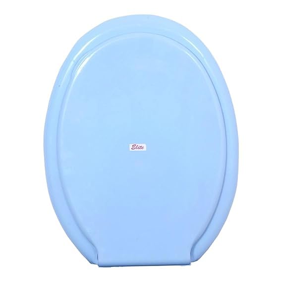 Elite Sanitaryware Oval Shape Toilet Seat Cover with Round Edges, PVC Cover for Western Toilet Seat - High Glossy Finish, Sleek Design - Non-Soft Closing Commode Seat Cover (BLUE)-image-4