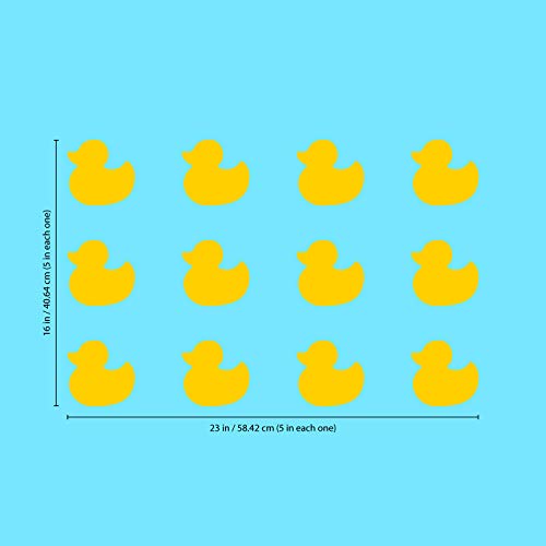 Set de 12 vinilos decorativos patitos 5x5 pulgadas miniatura 3