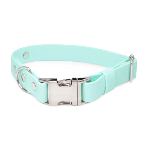 BURA Wasserdichter Hundehalsband – Geruchshemmend, Leicht zu Reinigen, Langlebig, Allergikerfreundlich, Verstellbar, Modernes Design – Ideal für Alltag und Outdoor-Aktivitäten (Minze, XXS)