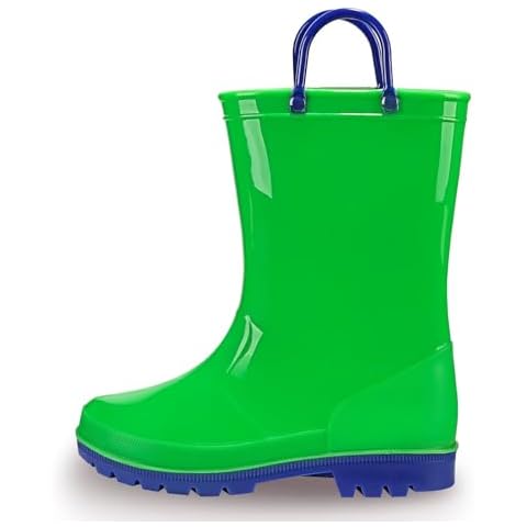 EUXTERPA Kids Bright Green Waterproof Wellies Cover