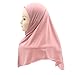 Modest Beauty Girls Hijab Muslim Kids Scarf Headwear Solid Color for 6-11 Years Ready to Wear