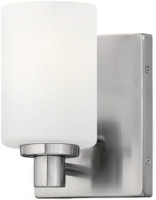 Hinkley Karlie Transitional One Light Bathroom Vanity Fixture, Brushed Nickel