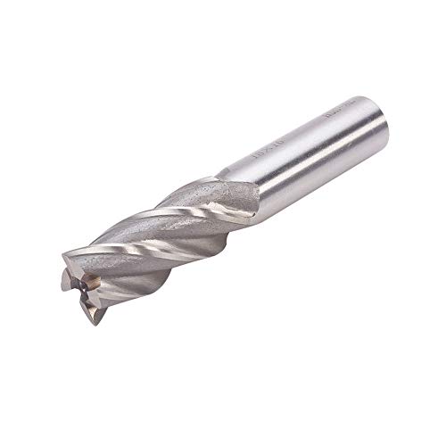 Utoolmart 18mm Cutting Dia Four Flutes Straight Shank End Mill Cutter HSS-AL Spiral Bits Cut Assembled On Milling Machines for Acrylic Wood PVC MDF 1pcs