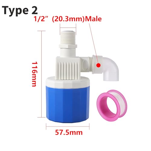 Válvula de control de nivel de agua de 1/2 pulgada tipo 4 para tanque y piscina 5