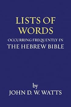 Paperback Lists of Words Occurring Frequently in the Hebrew Bible Book