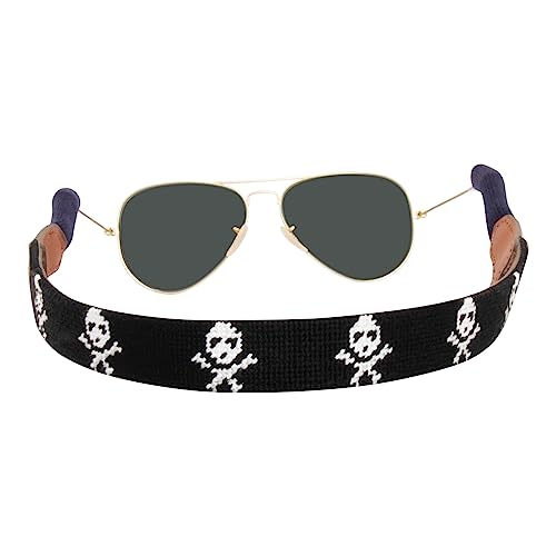 Image of Leather Hand-Stitched Needlepoint Sunglass Strap Retainer