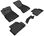 3D MAXpider Custom Fit Kagu Floor Mat (Black) for 2017-2021 Audi A4 / A4 ALLROAD / S4 / A5 / S5-1ST Row 2ND Row