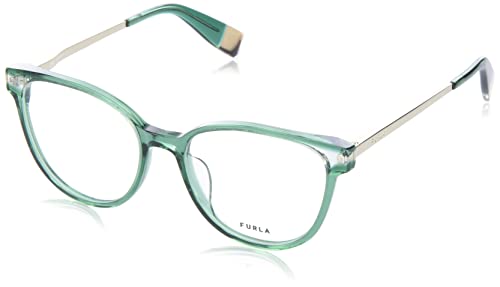 Furla VFU580 Brille, Shiny TRANSP.Green, 52 für Damen, Shiny Transp.green, 50