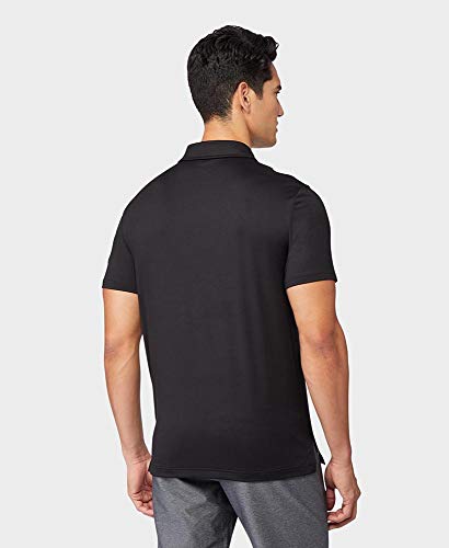 32 Degrees Men's Cool Classic Polo| Slim Fit | Moisture Wicking | 4-Way Stretch |Golf | Tennis, Black, Medium #TOP4