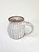 Hand Thrown Pottery Mug Carved in our Ridged Shale Pattern Handmade in North Carolina